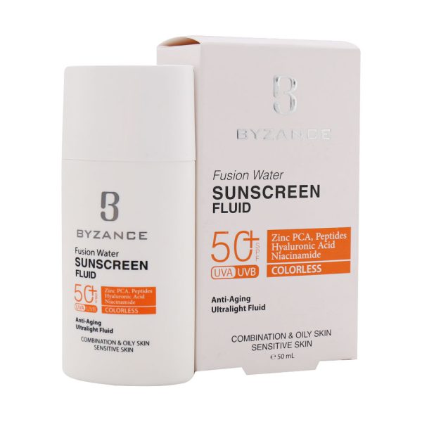 فلوئید ضد آفتاب فیوژن واتر بیزانس SPF 50 حجم 50 میلی لیتر